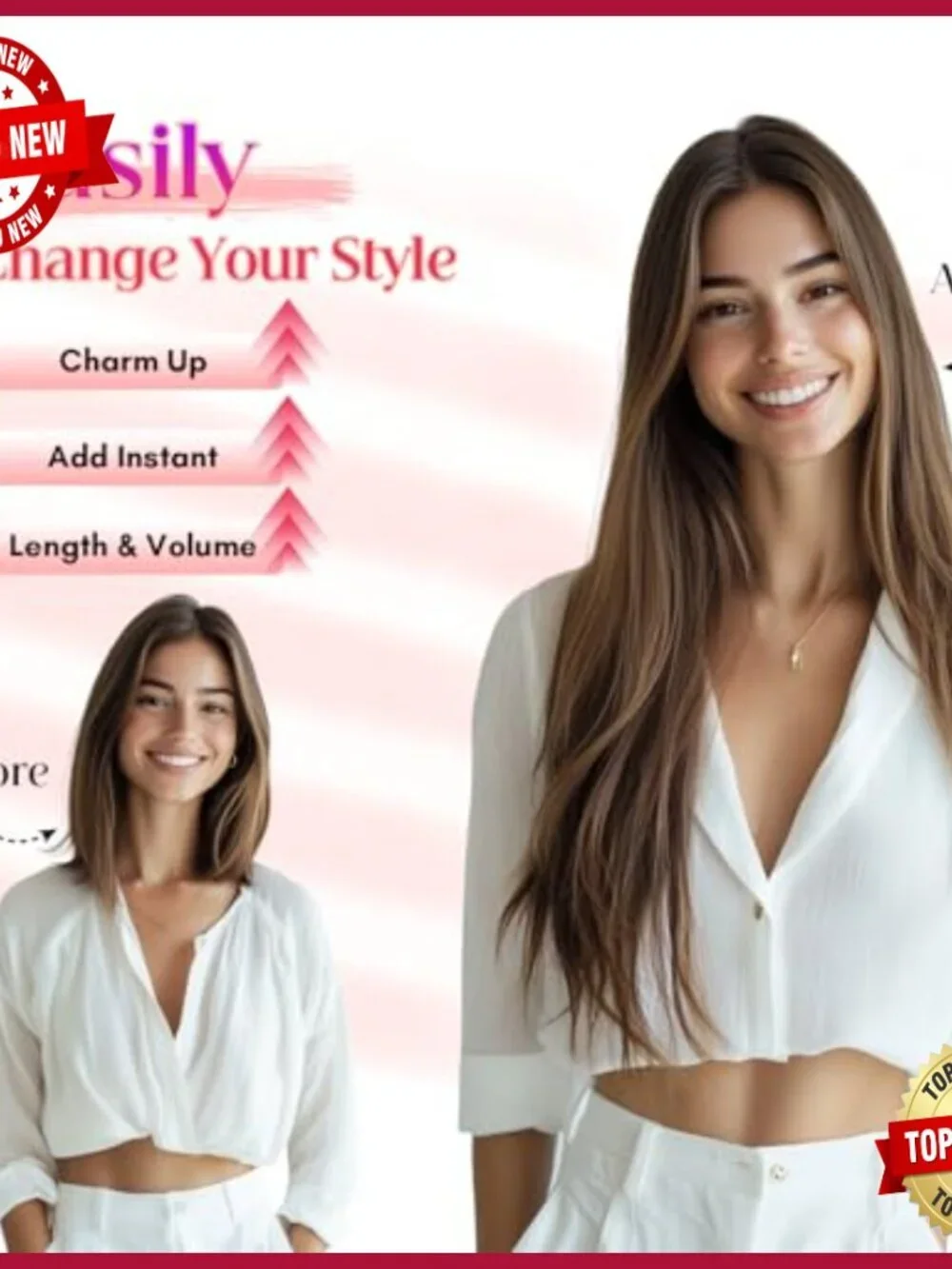 16 Inch Real Human Hair Halo Extensions with Invisible Wire for Volume